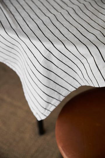 Tofta stripe tablecloth 150x150 cm - Grey - Boel & Jan