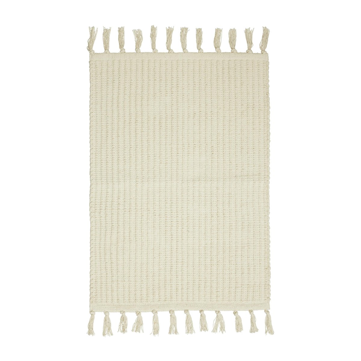 Boel & Jan Visingsö hall rug Off white. 70x200 cm | Scandinavian Design | Woven cotton rugs | White