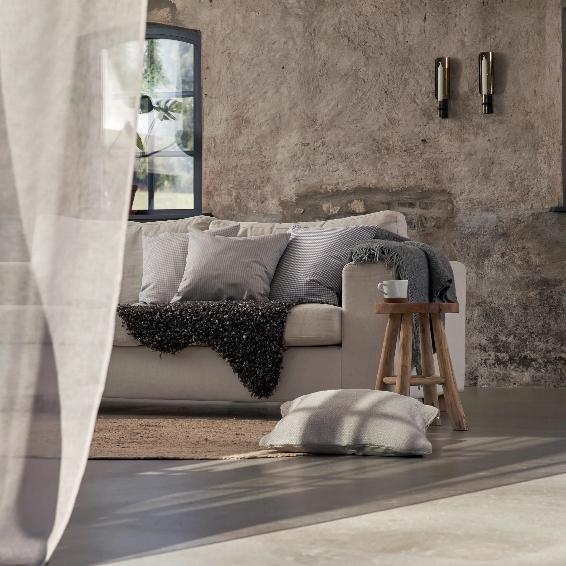 Walter wool throw 120x150 cm, Grey Boel & Jan