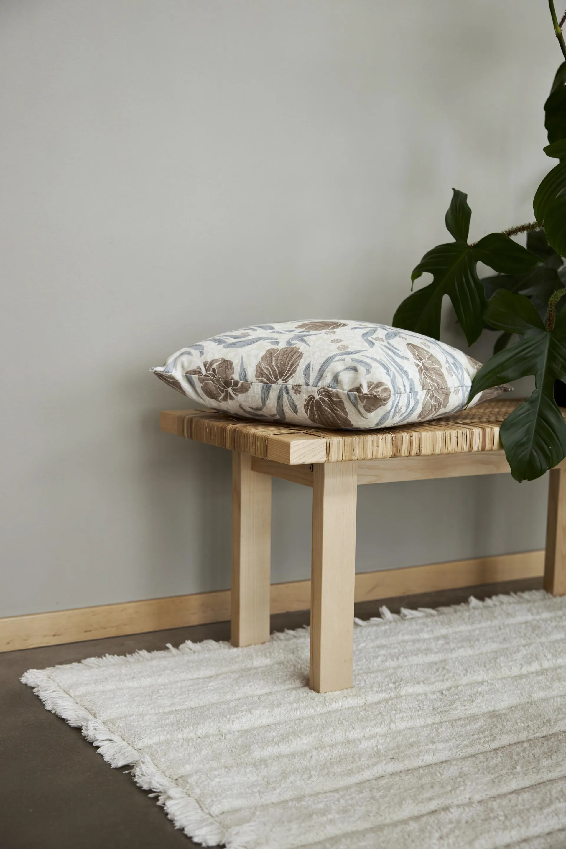 Zoe cotton rug 160x160 cm, Offwhite Boel & Jan