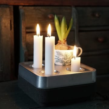 Cork bowl for four candles 16x16 cm - Black - Born In Sweden