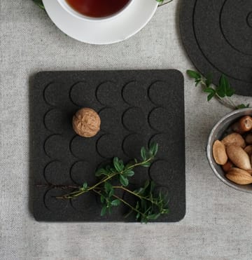 Dots square trivet 20x20 cm - Black - Born In Sweden