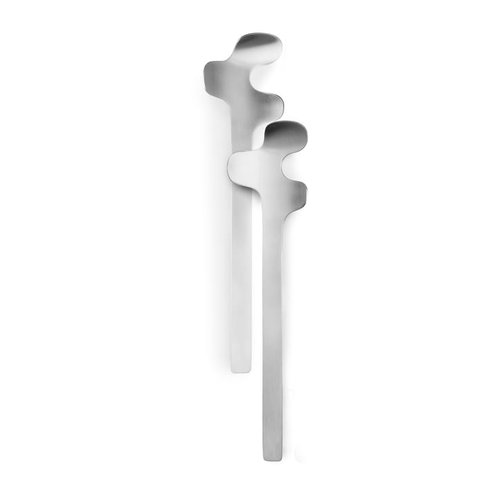 Leaf salad servers - Brushed Steel - Born In Sweden