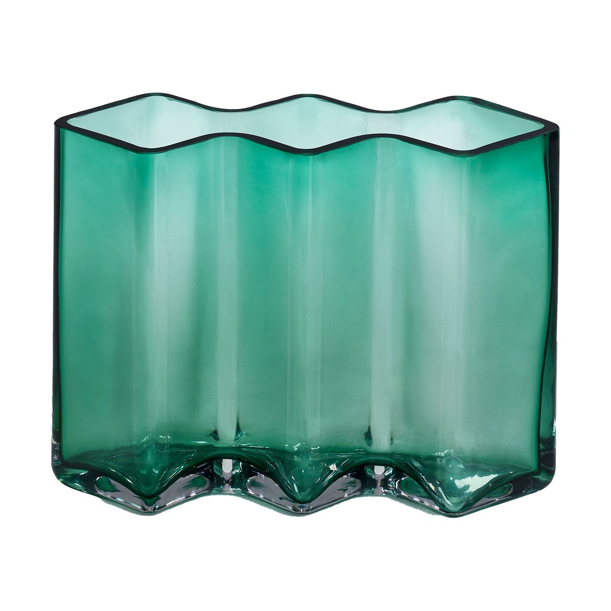 Born In Sweden Row vase three chambers low Green | Scandinavian Design | Vases | Green