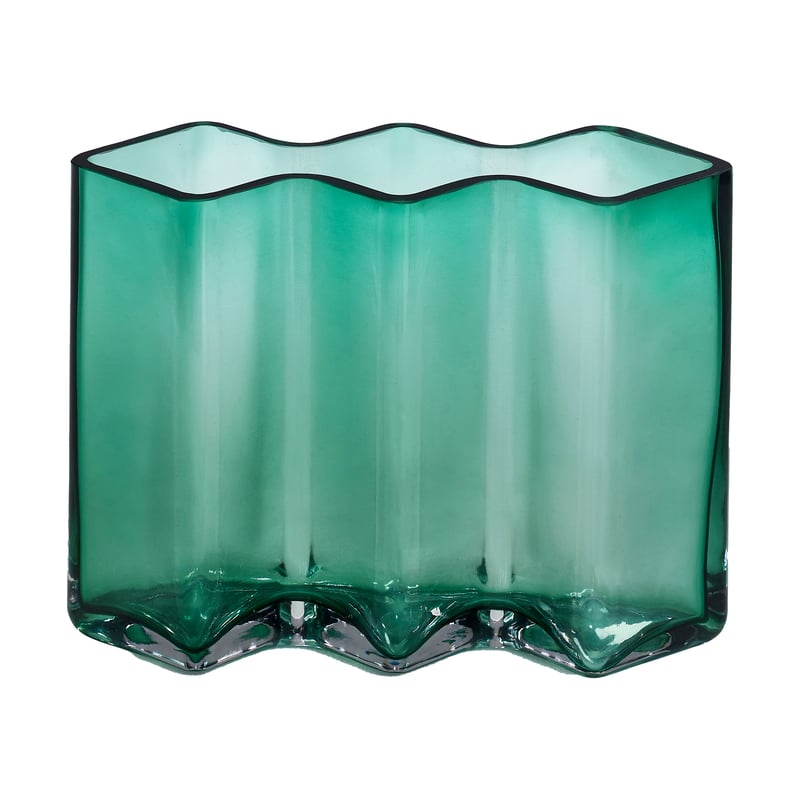 Born In Sweden Row vase three chambers low Green