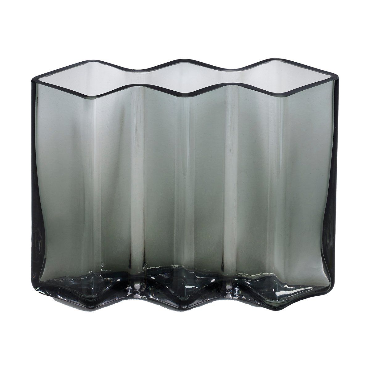 Born In Sweden Row vase three chambers low Grey