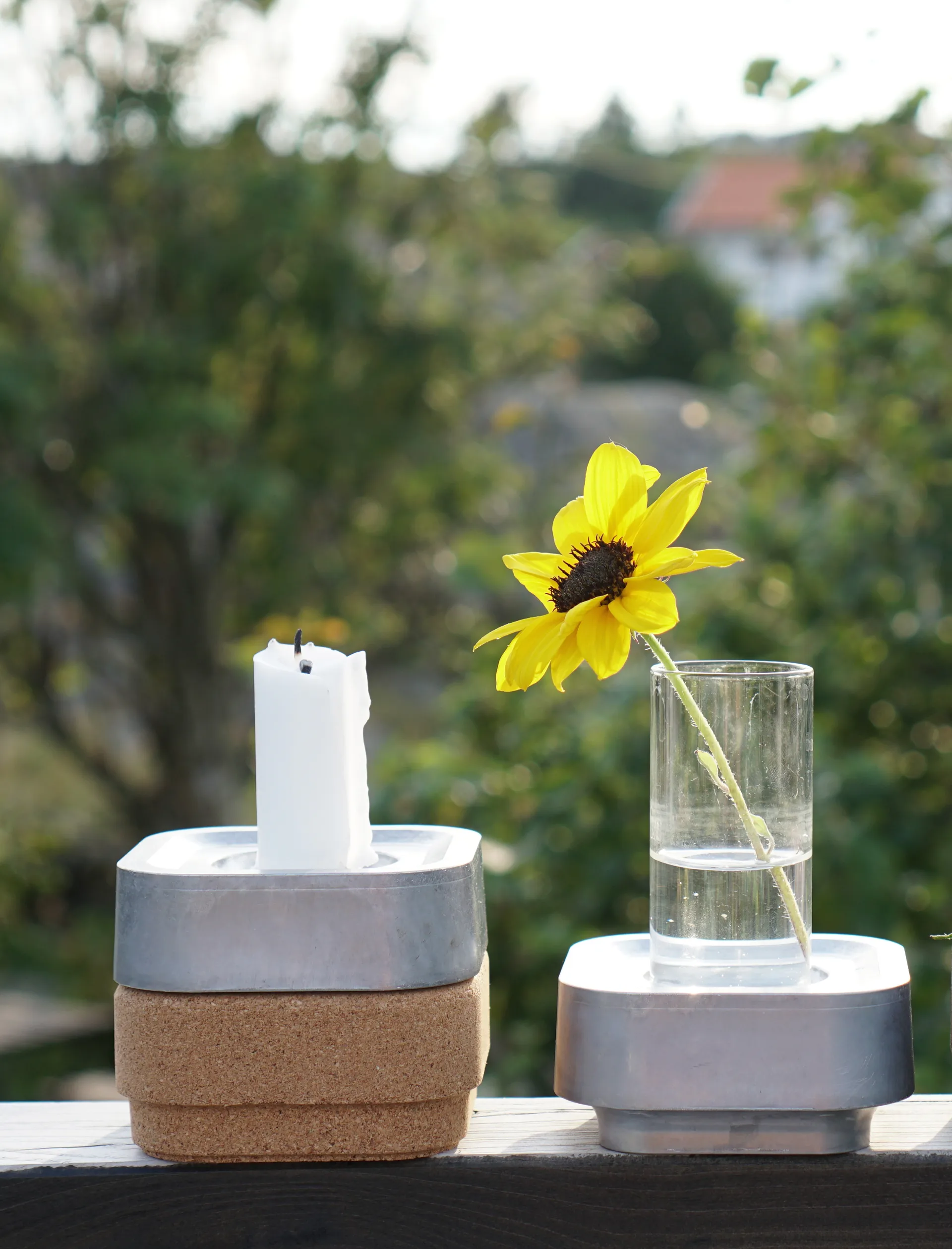 Stumpastaken candle holder Ettan, aluminum Born In Sweden