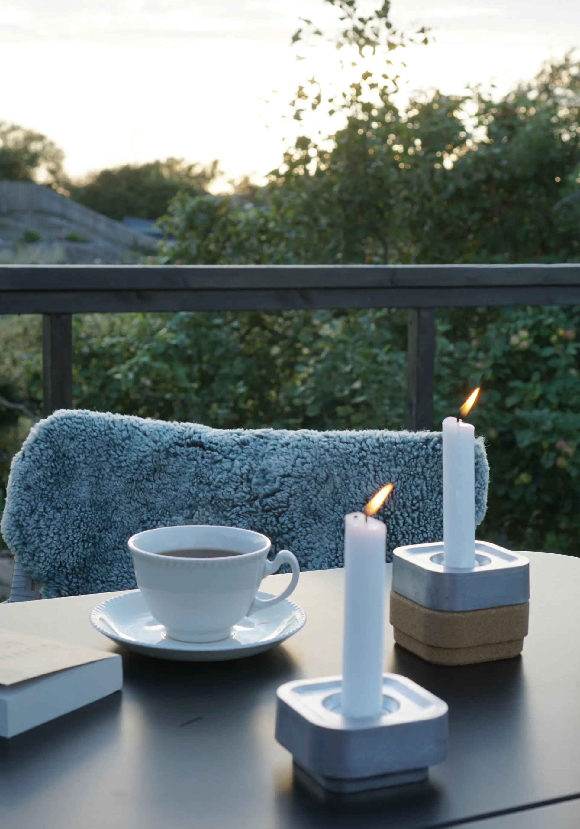 Stumpastaken candle holder Ettan, aluminum Born In Sweden