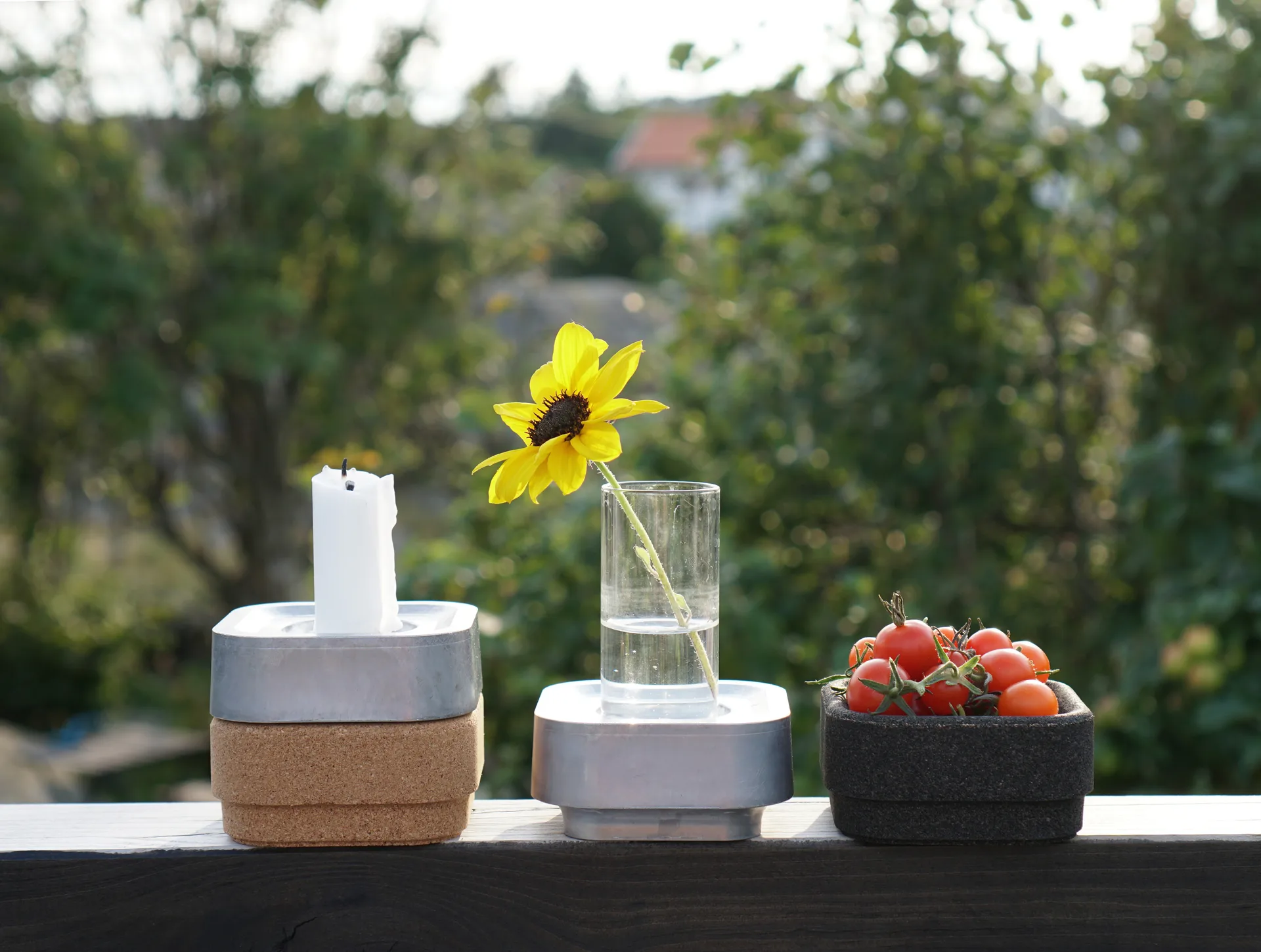 Stumpastaken candle holder Ettan, aluminum Born In Sweden