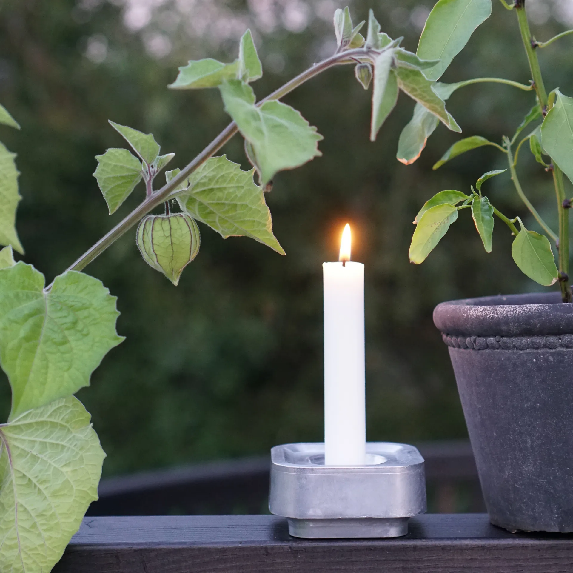 Stumpastaken candle holder Ettan, aluminum Born In Sweden