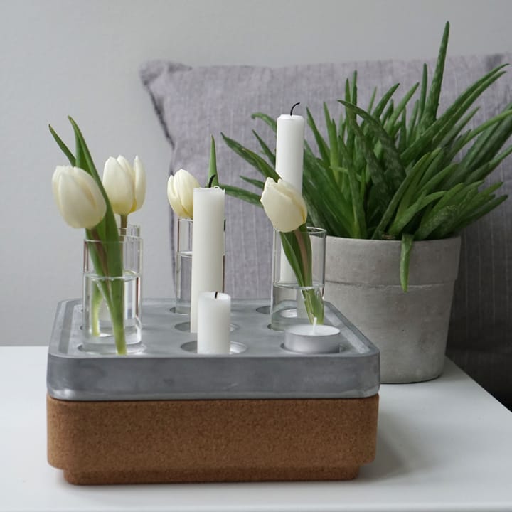 Stumpastaken Small gift set - Aluminum. Cork bowl nature. 4-pack vases. matches - Born In Sweden