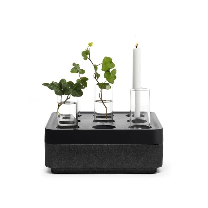 Stumpastaken Small gift set - Black. corkbowl black. 4-pack vases. matches - Born In Sweden