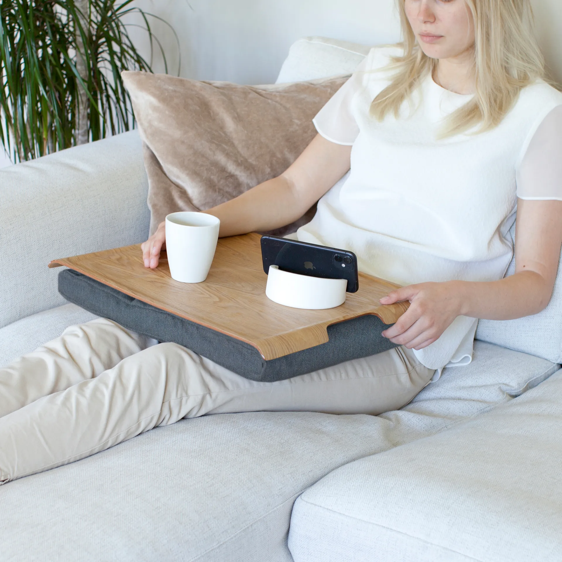 Bosign lap tray, Willow tree-salt & pepper grey Bosign