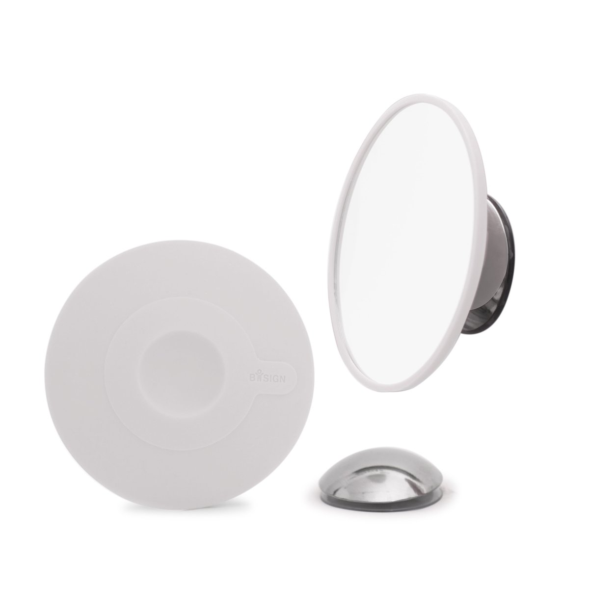 Bosign mirror 5 x magnification white | Scandinavian Design | Table mirrors | Silver-coloured