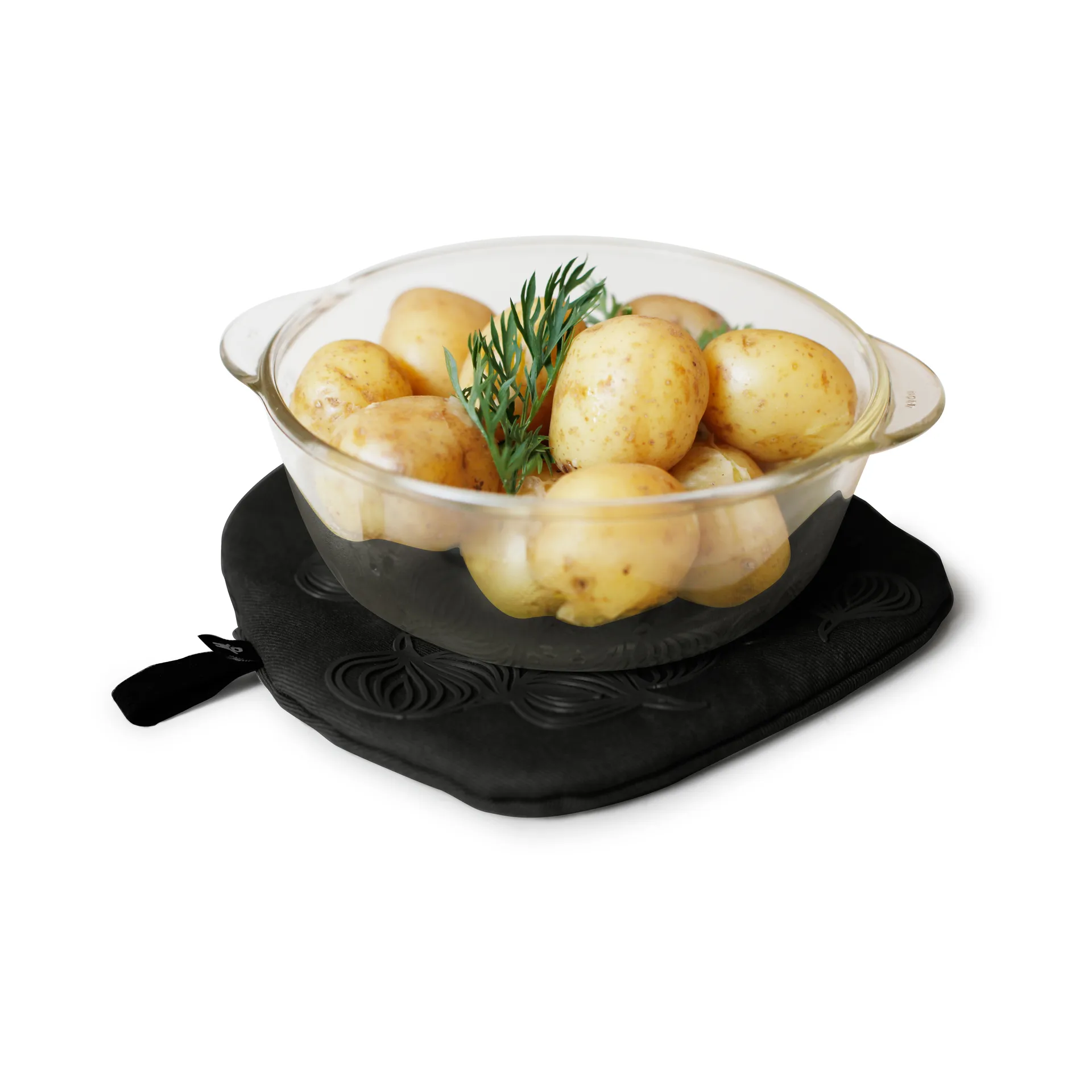 Bosign non-slip potholder with pocket, Black Bosign