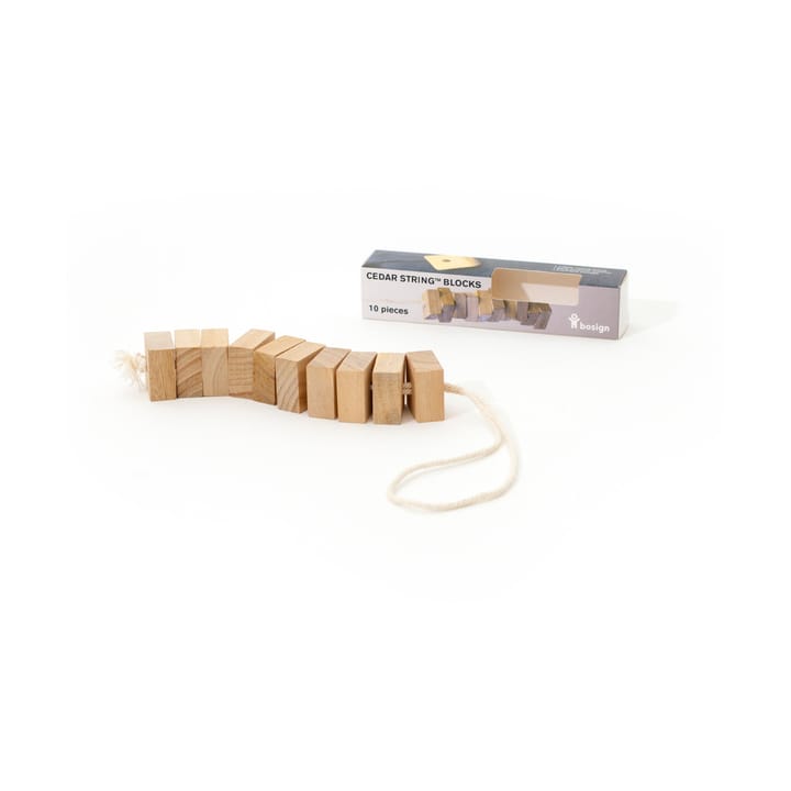 Bosign scent block in white cedarwood on string, 10-pack Bosign