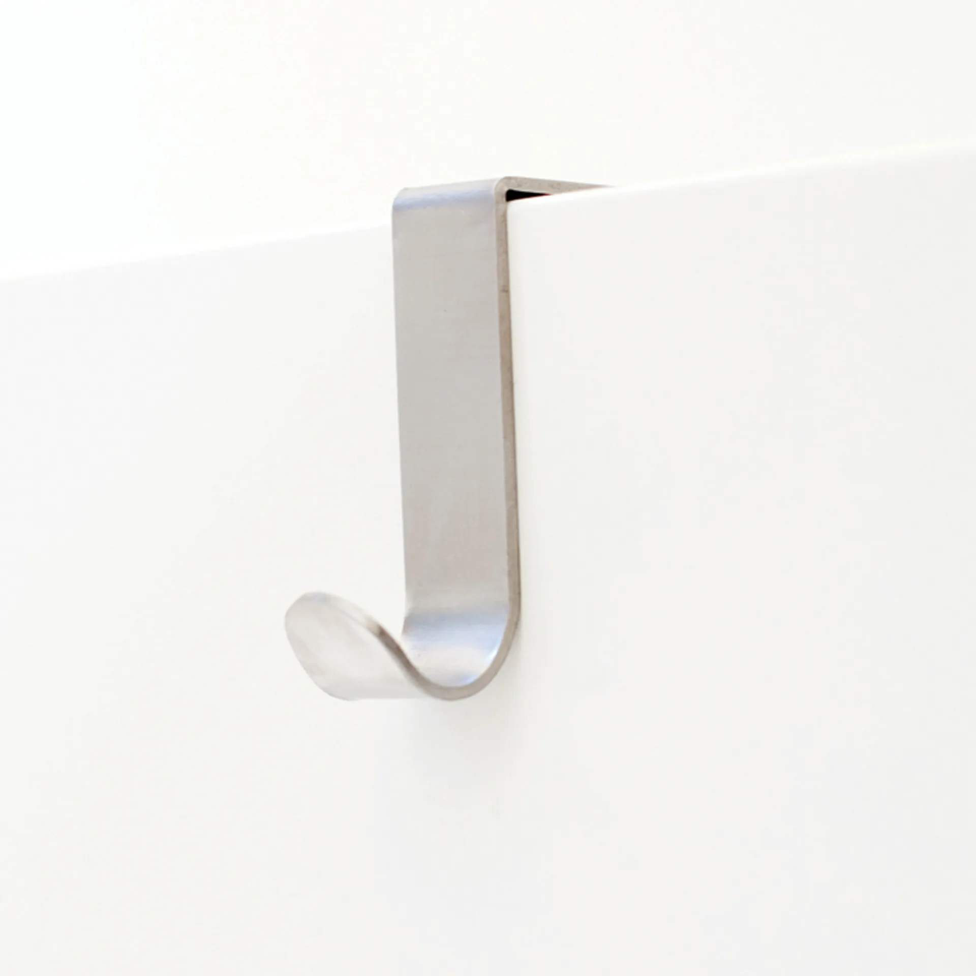 Bosign simple J-hook 2-pack, Brushed steel Bosign