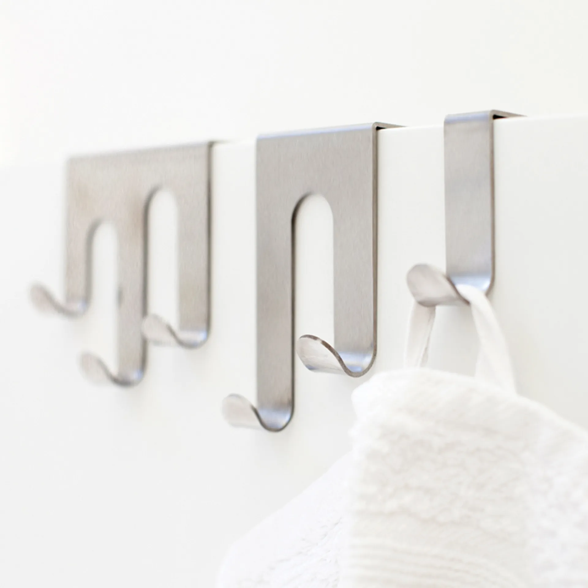 Bosign simple J-hook 2-pack, Brushed steel Bosign
