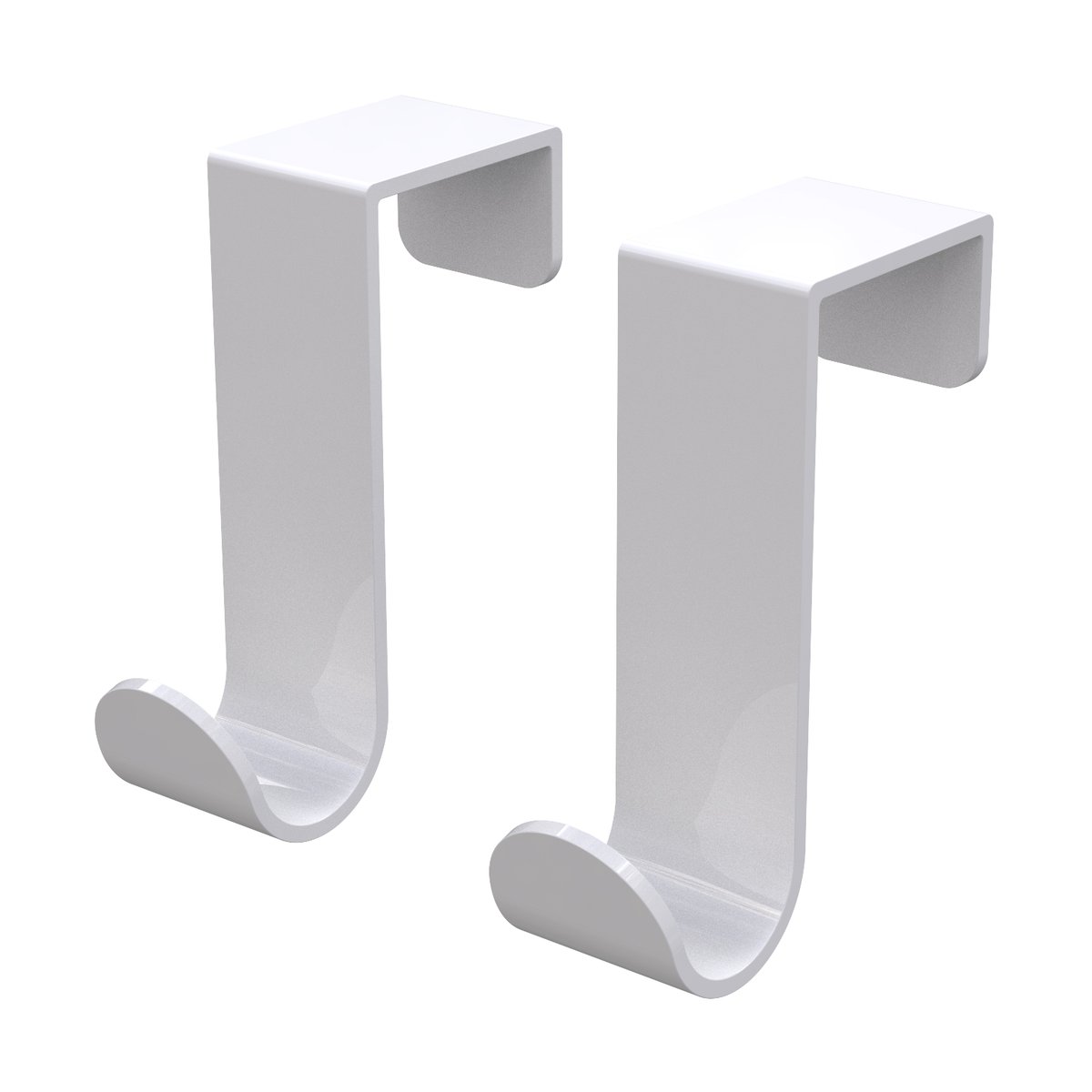 Bosign simple J-hook 2-pack White | Scandinavian Design | Clothes hooks & hangers | White