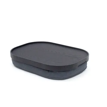 CurveLine™ anti-slip knee tray 47x34 cm - Black willow-grey - Bosign