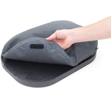 CurveLine™ anti-slip knee tray 47x34 cm - Black willow-grey - Bosign