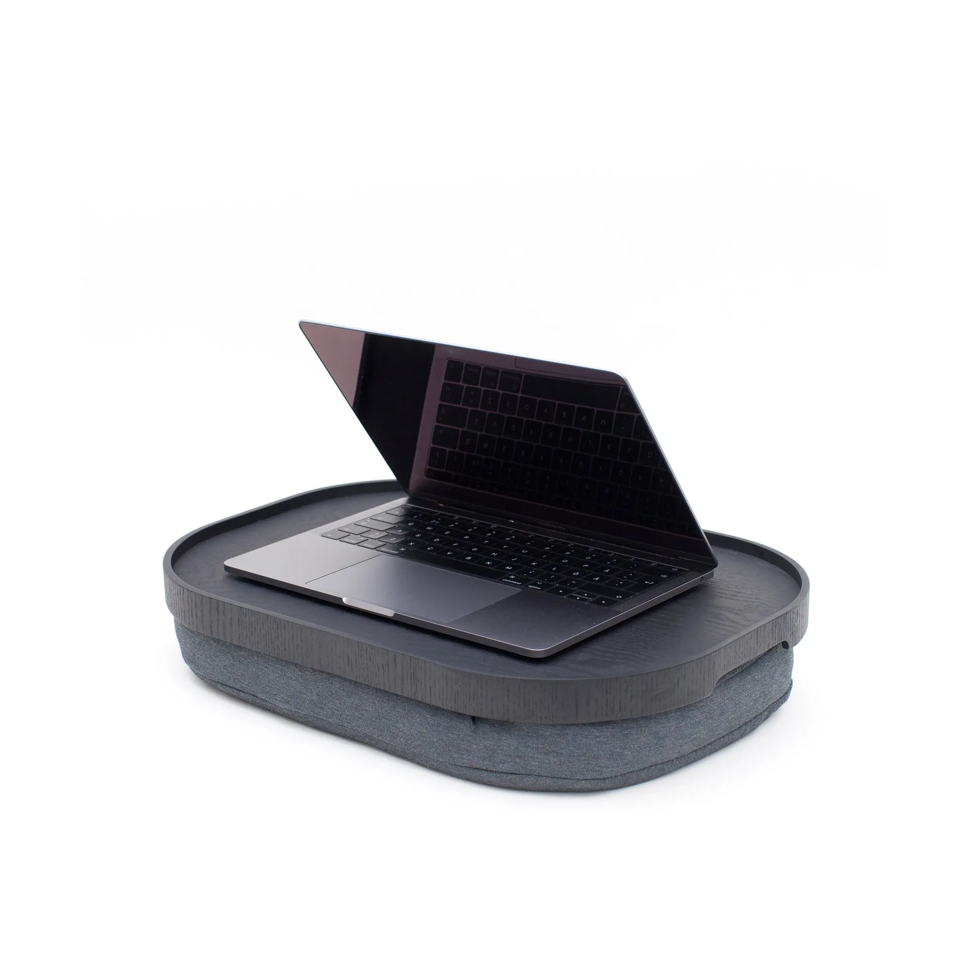 CurveLine™ anti-slip knee tray 47x34 cm, Black willow-grey Bosign