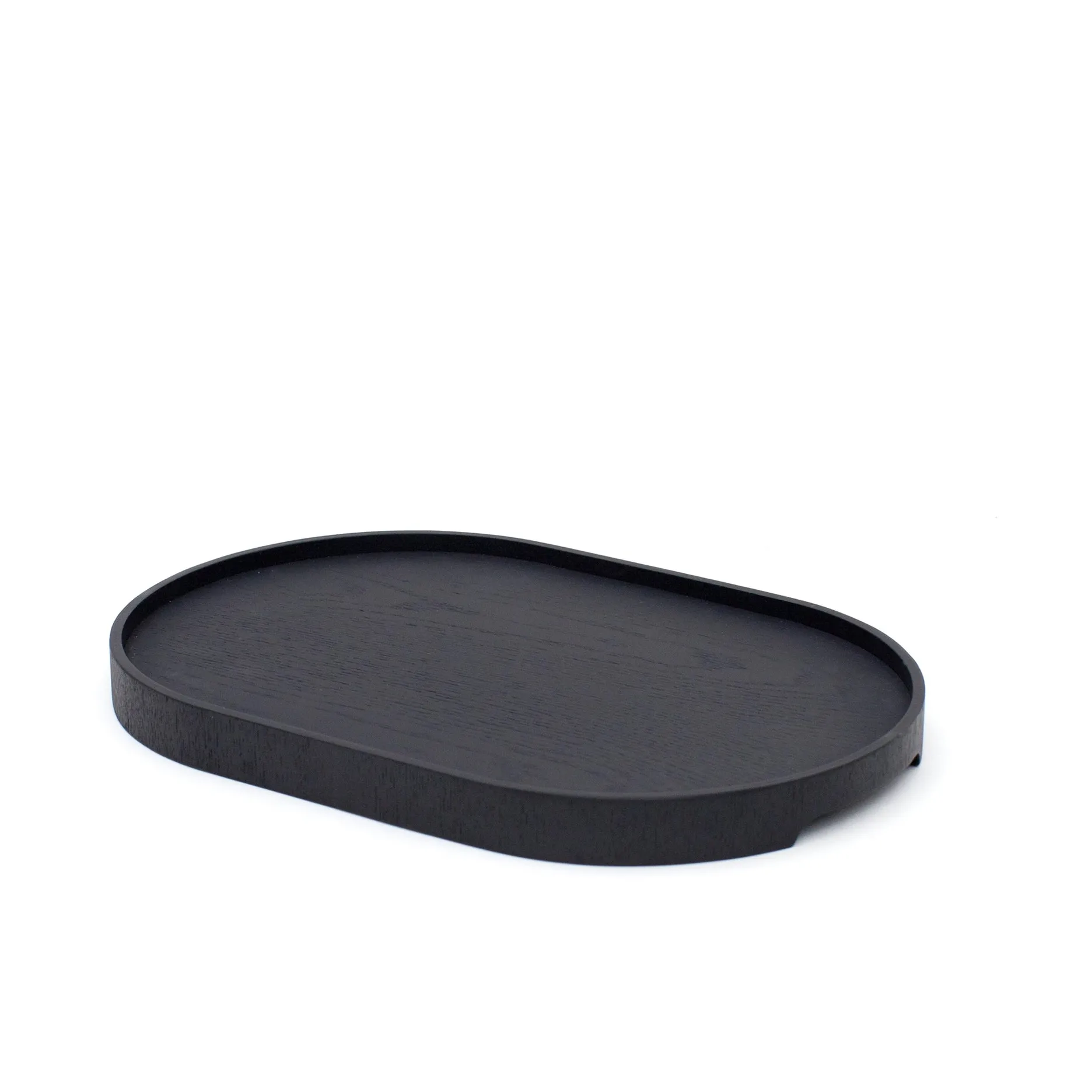 CurveLine™ Serving Tray anti-slip 39x26 cm, Black willow wood Bosign