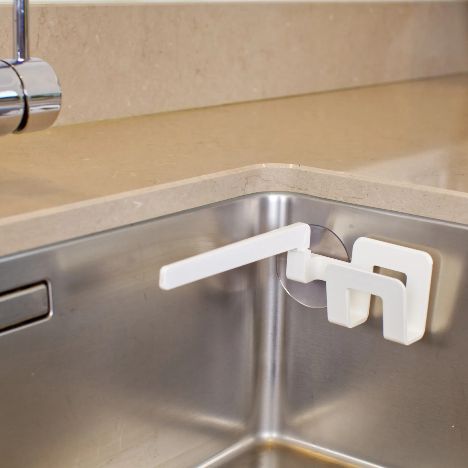 Holder for dishcloth and dish sponge suction cup, White Bosign