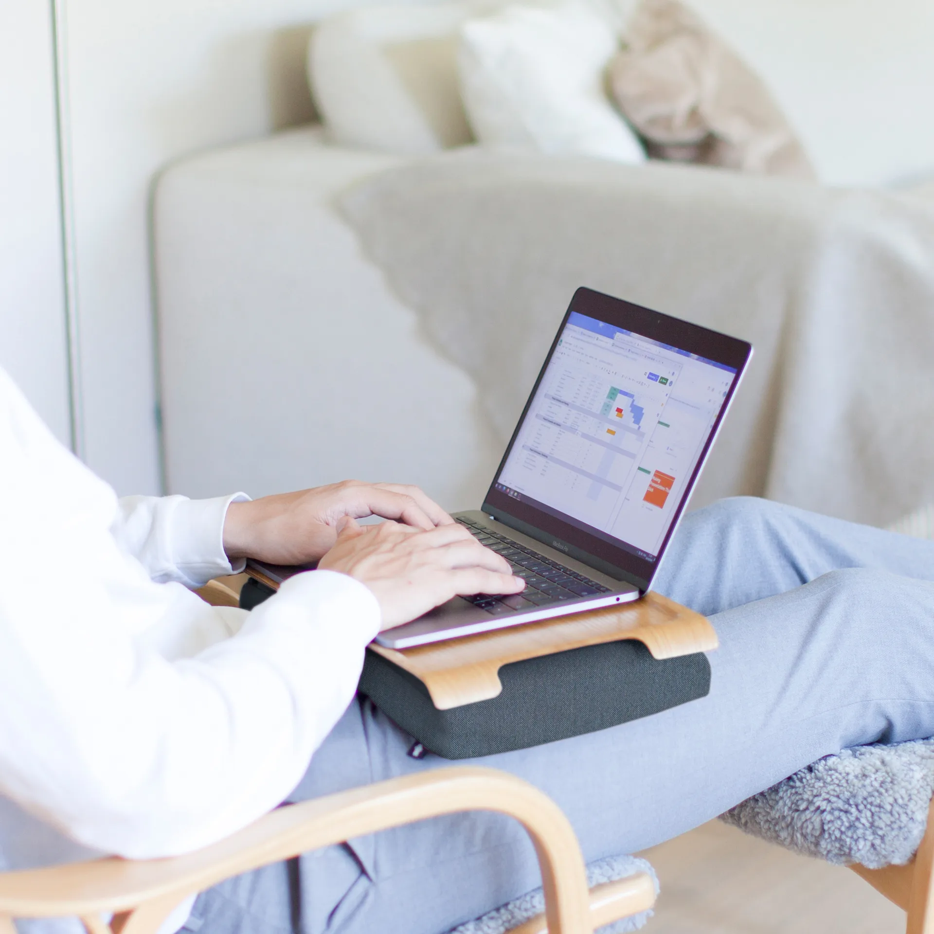 Lap tray mini, Willow tree-salt & pepper grey Bosign