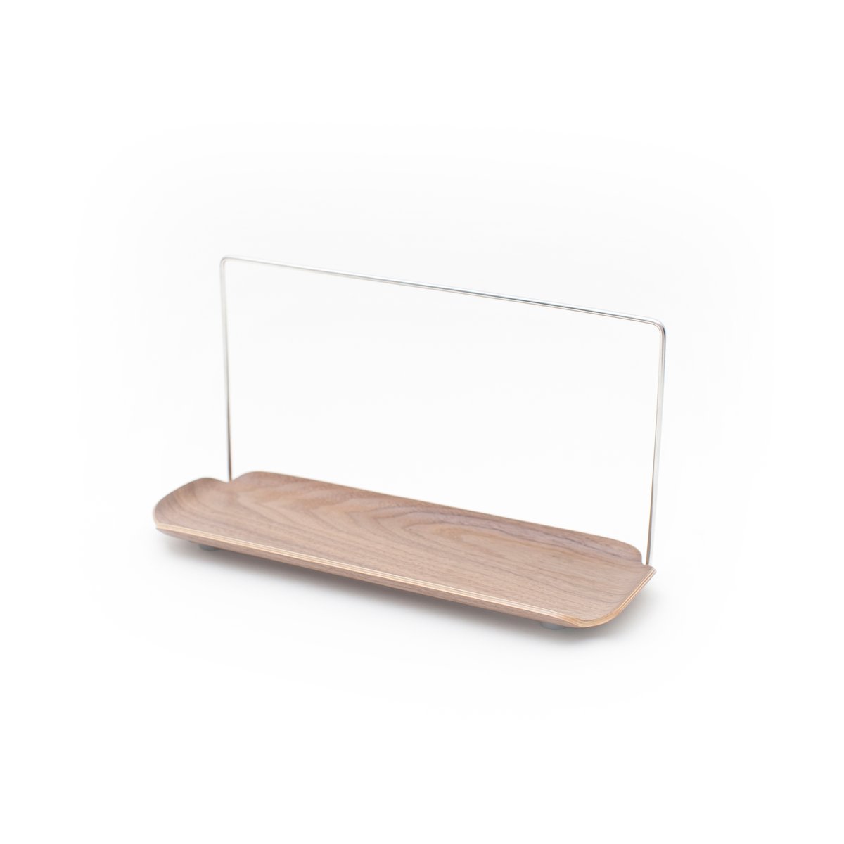 Bosign LEAF dish rack with dishcloth holder Walnut-stainless steel