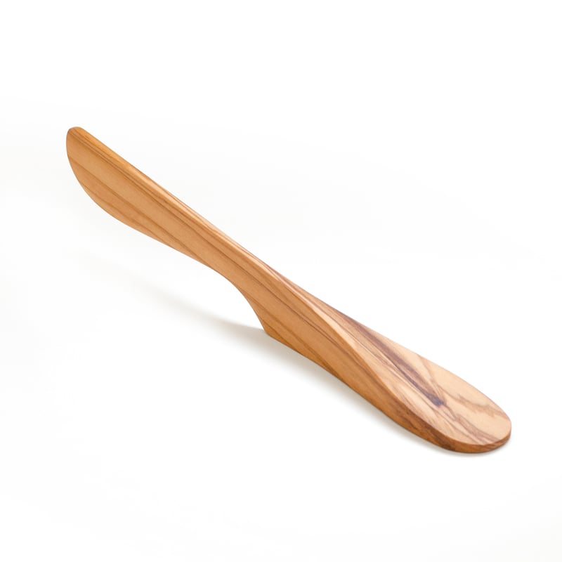 Bosign Self-standing butter knife large wood olive wood