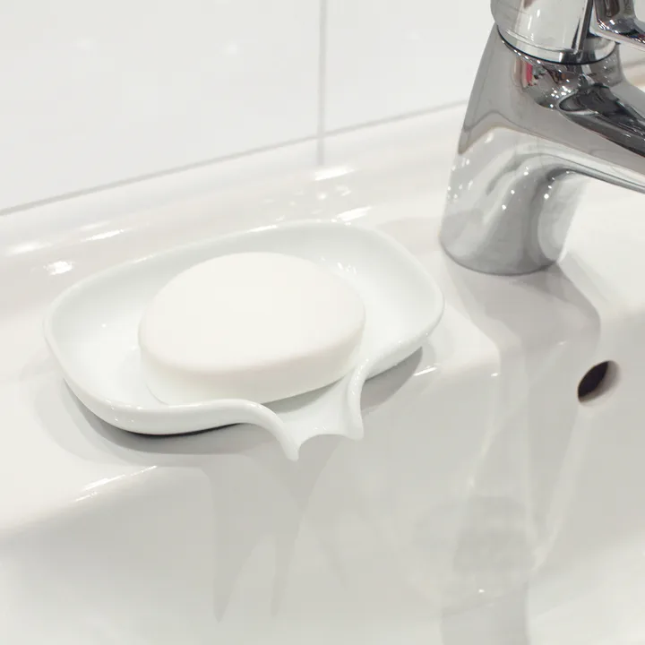 Soap dish with drainage spout porcelain from Bosign