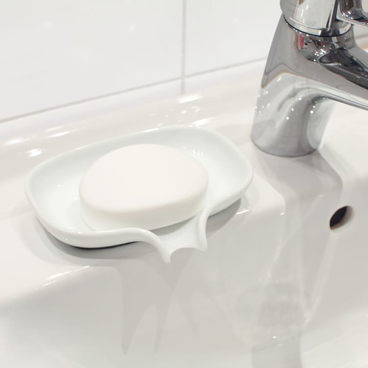 Soap dish with drainage spout porcelain - white - Bosign