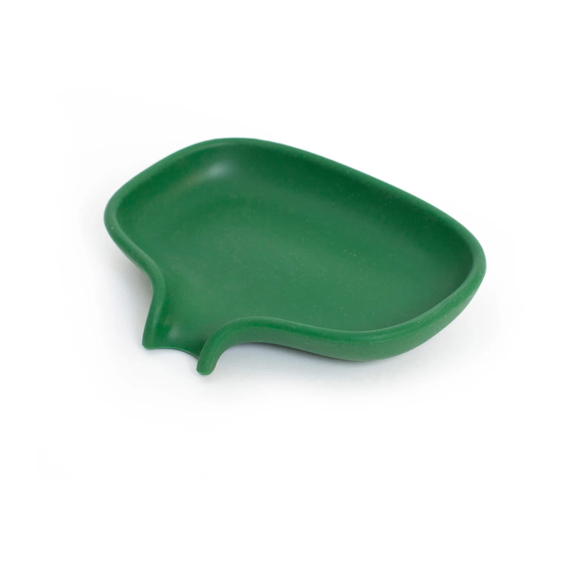 Soap dish with drainage spout silicone, Dark green Bosign