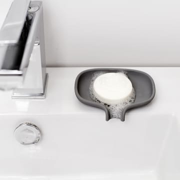 Soap dish with drainage spout silicone - Grafite grey - Bosign
