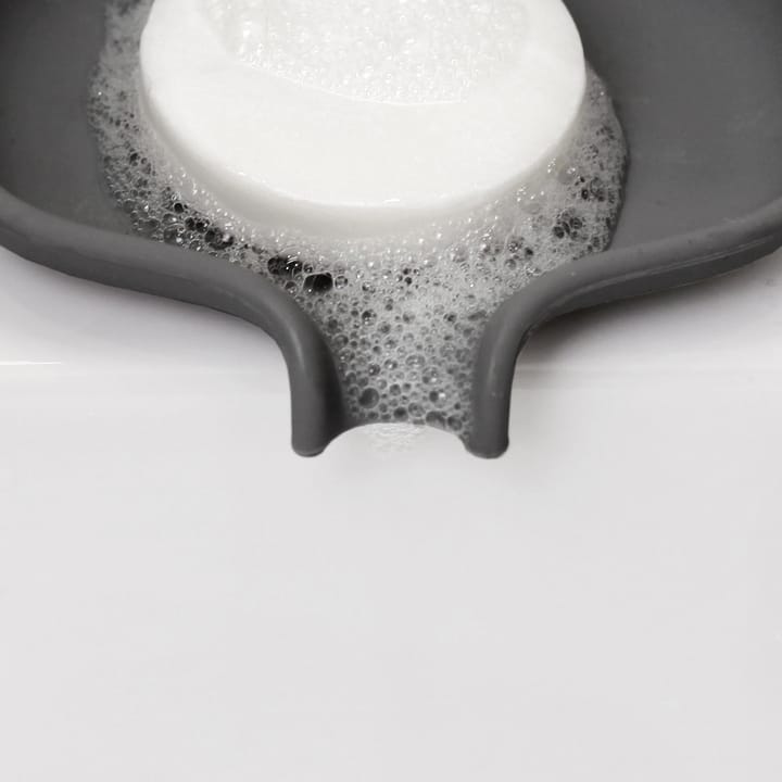 Soap dish with drainage spout silicone - Grafite grey - Bosign
