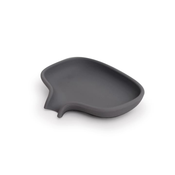 Soap dish with drainage spout silicone - Grafite grey - Bosign