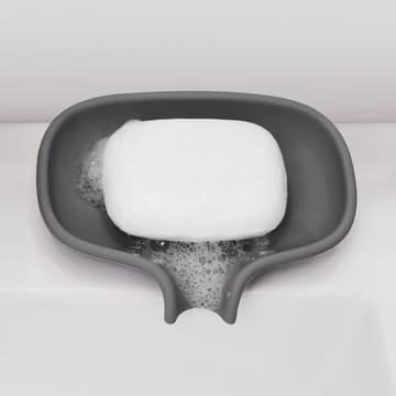 Soap dish with drainage spout silicone - Grafite grey - Bosign