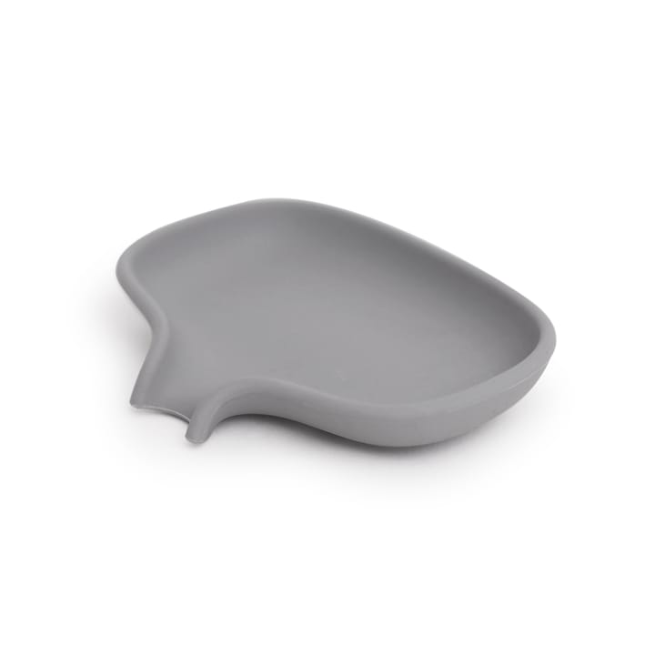 Soap dish with drainage spout silicone - grey - Bosign
