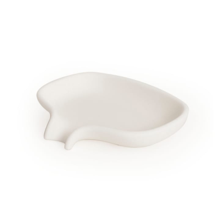 Soap dish with drainage spout silicone - white - Bosign