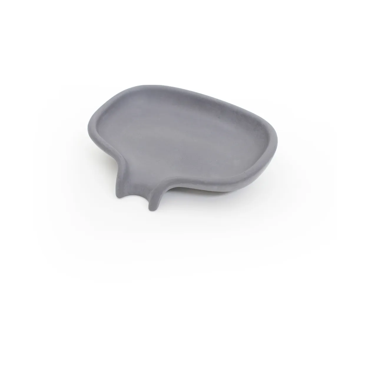 Bosign Soap Saver Flow soap dish with drainage spout concrete Grey