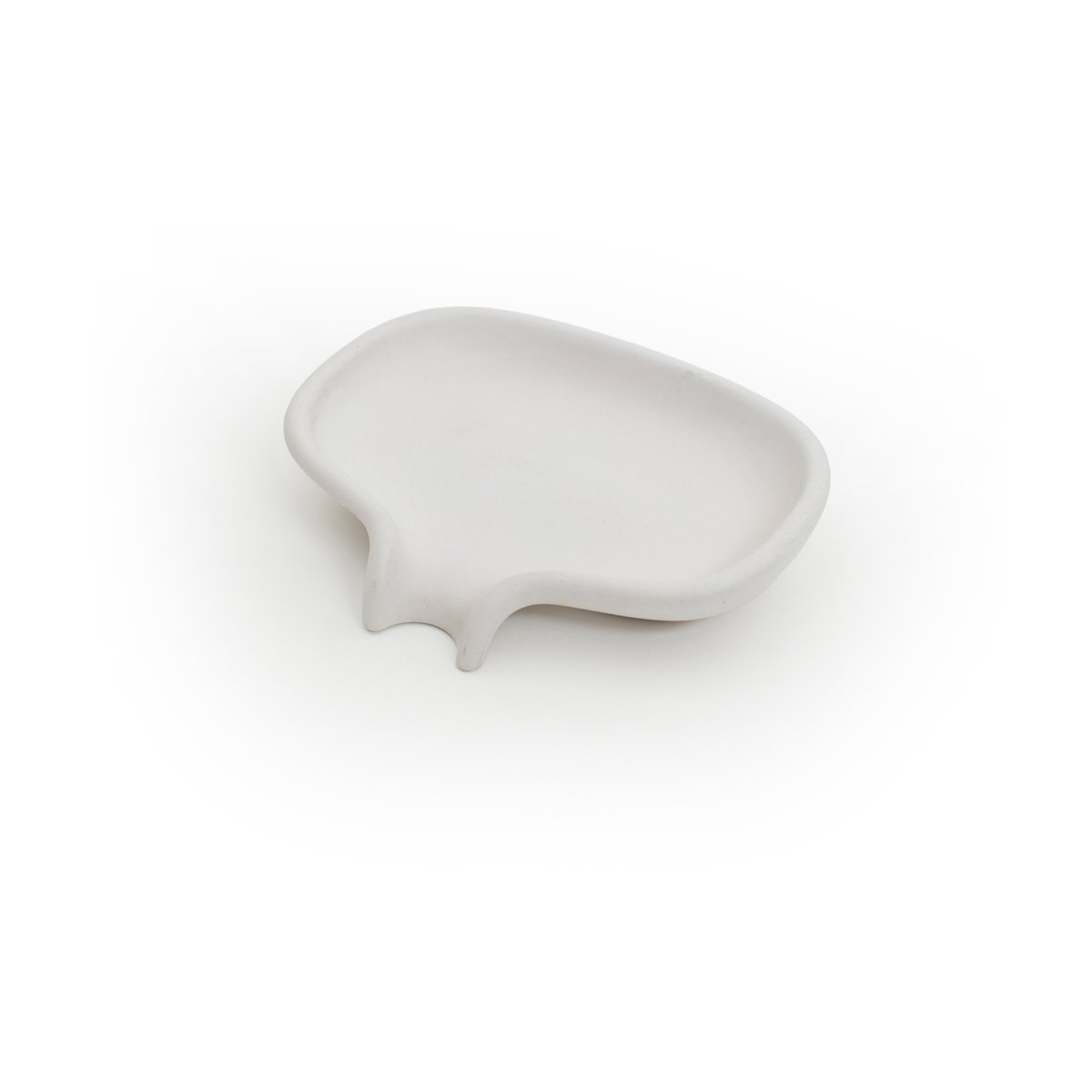 Bosign Soap Saver Flow soap dish with drainage spout concrete White