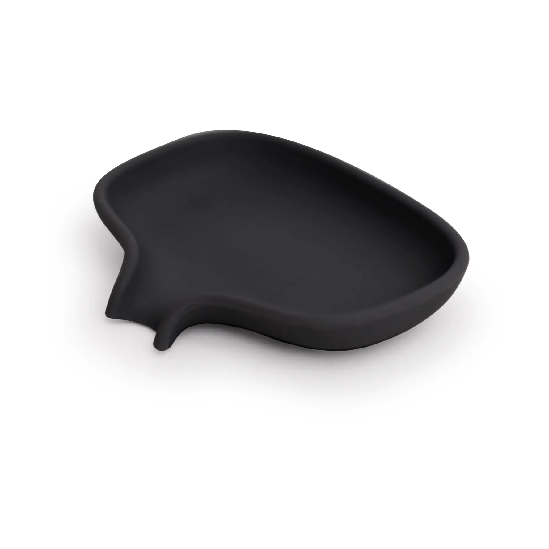 Soap Saver Flow soap dish with drainage spout small, Black Bosign