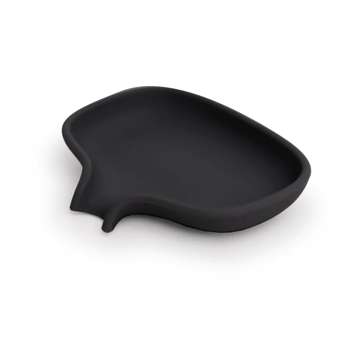 Bosign Soap Saver Flow soap dish with drainage spout small Black