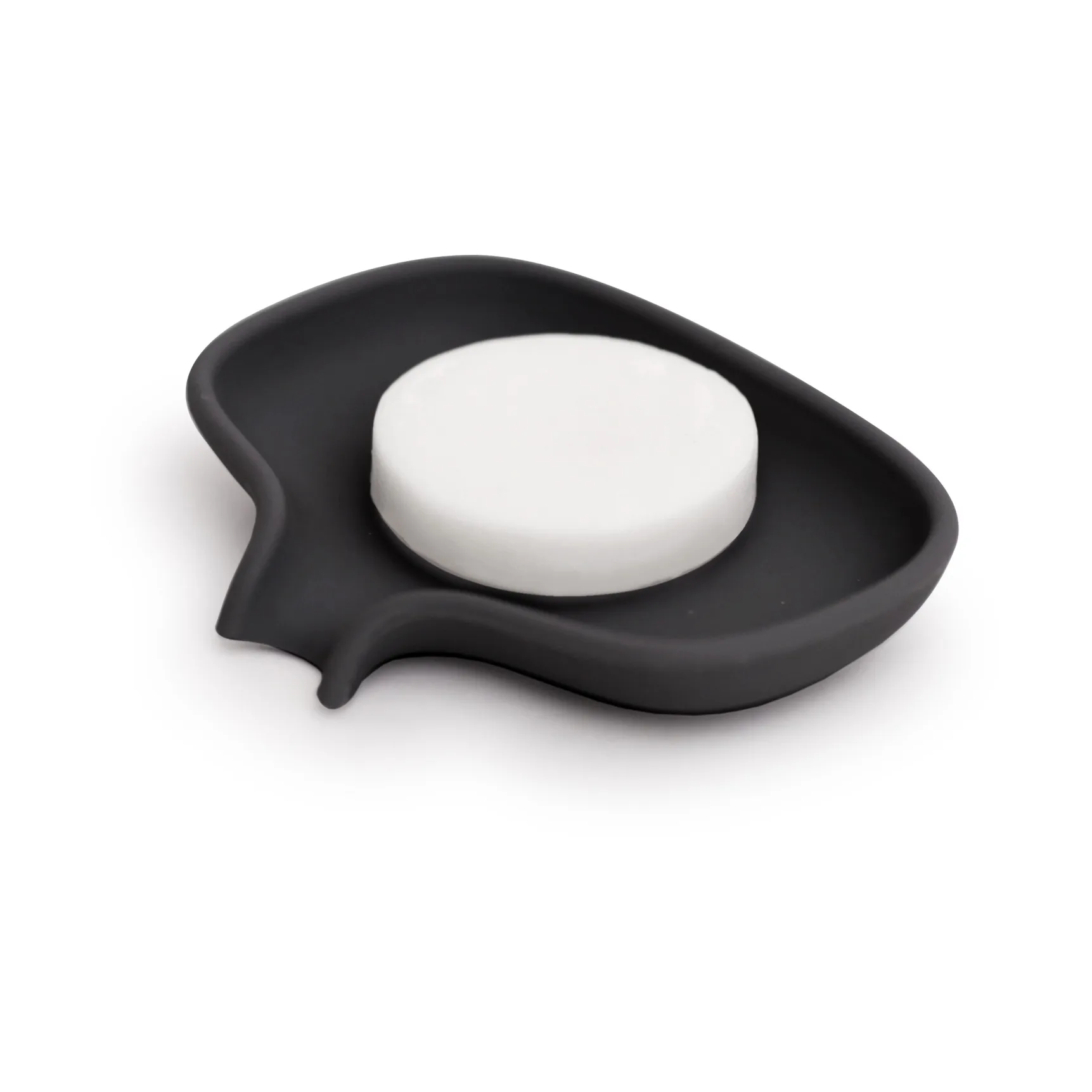 Soap Saver Flow soap dish with drainage spout small, Black Bosign
