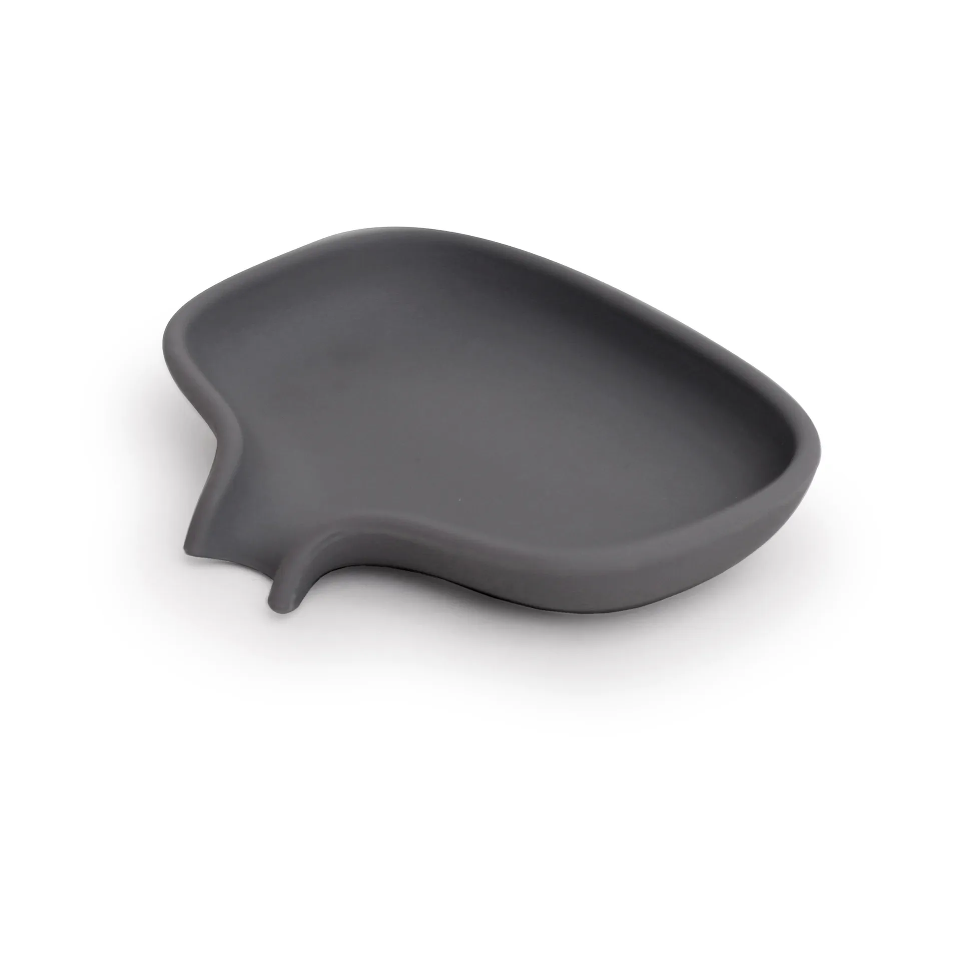 Soap Saver Flow soap dish with drainage spout small, Graphite grey Bosign