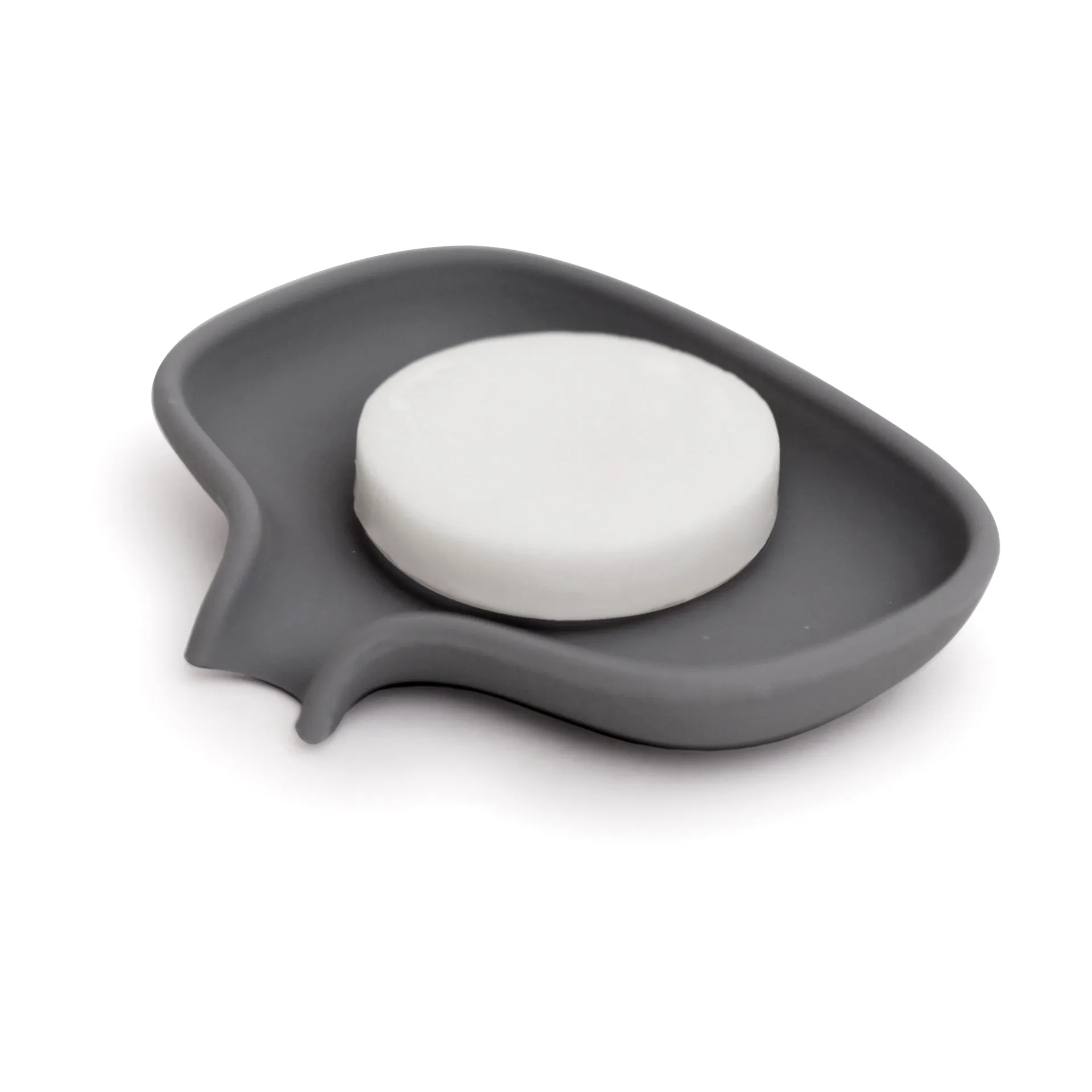 Soap Saver Flow soap dish with drainage spout small, Graphite grey Bosign