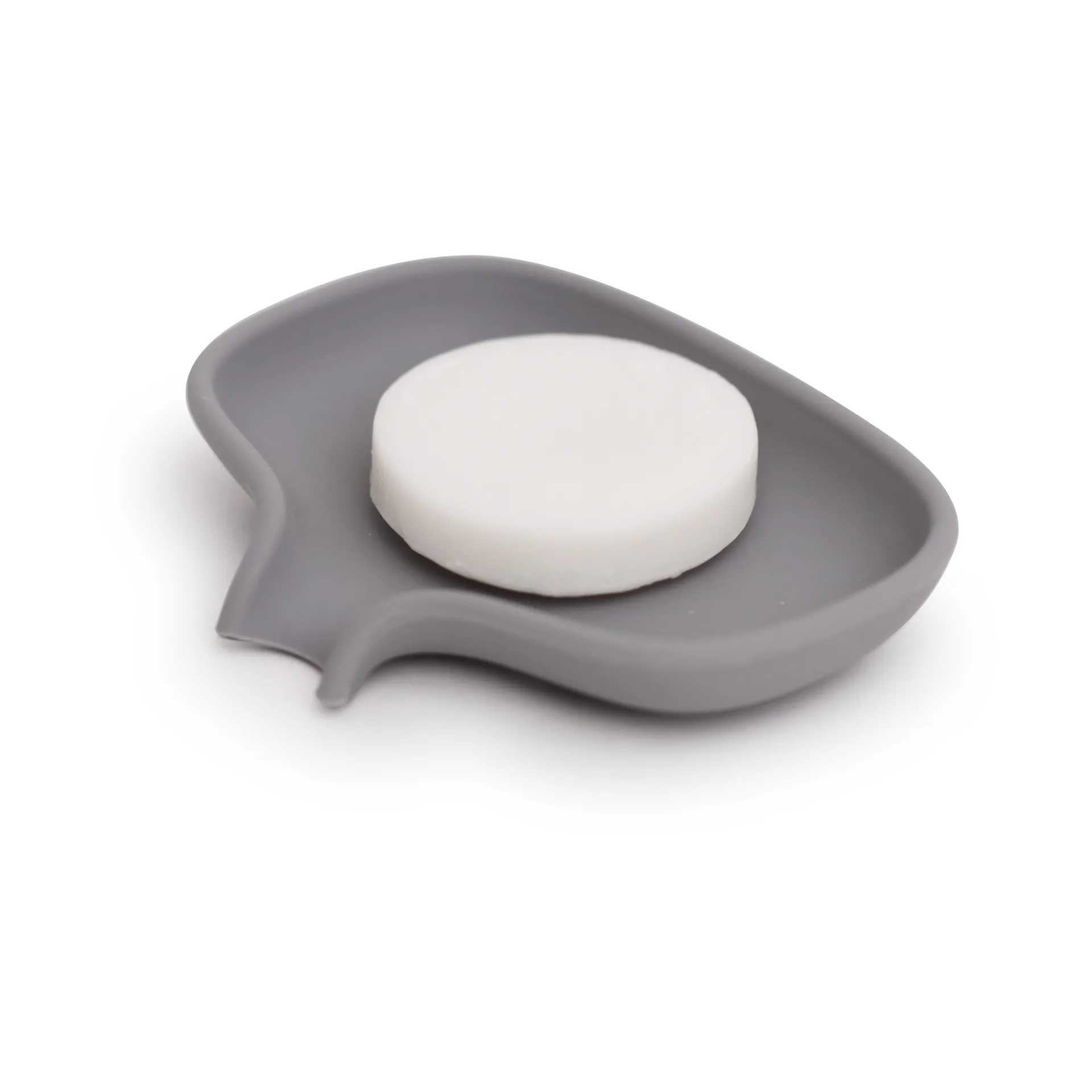 Soap Saver Flow soap dish with drainage spout small, Grey Bosign