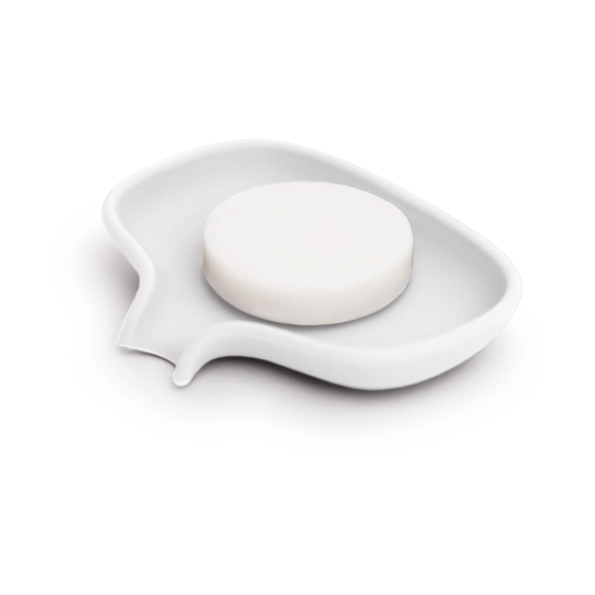 Soap Saver Flow soap dish with drainage spout small, White Bosign