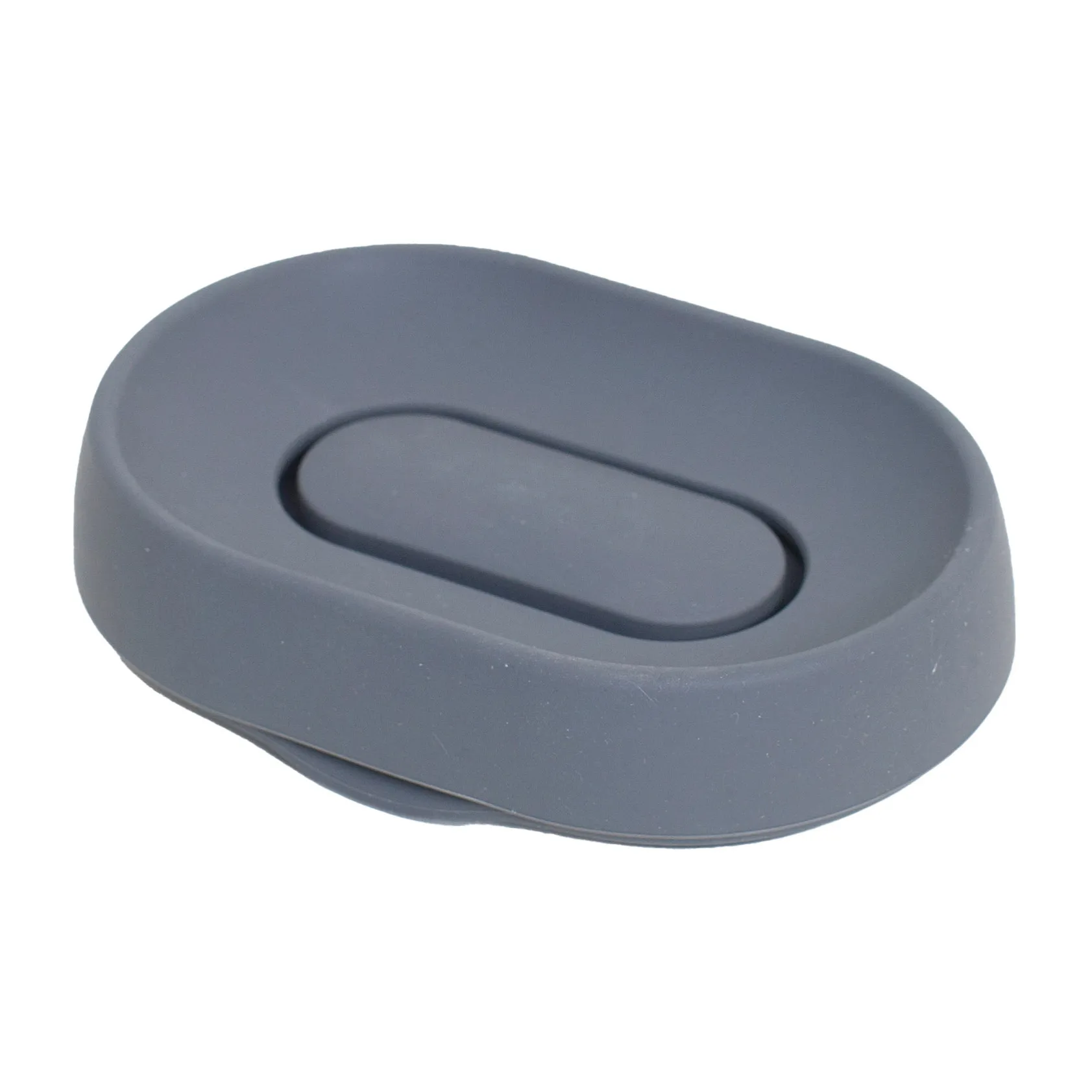 Soap tray with concealed drain spout in silicone - large, Graphite Bosign